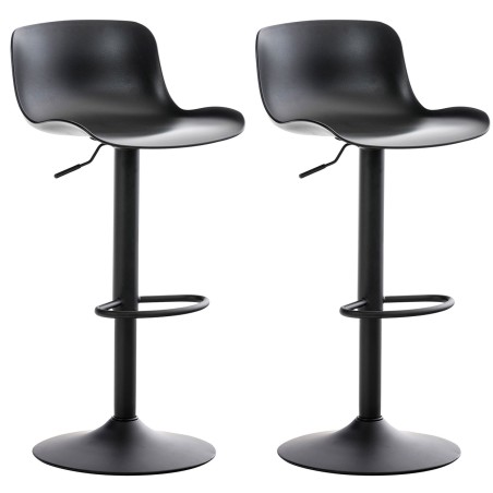 Juego de 2 taburetes de bar negros Almada