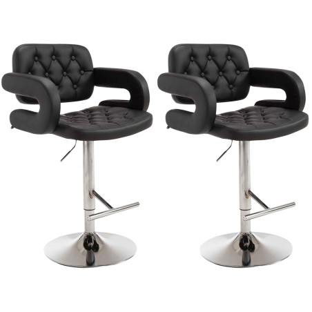 Juego de 2 taburetes de bar negros Dublin C