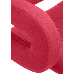 Juego de 2 taburetes de bar Dublin en tela C roja