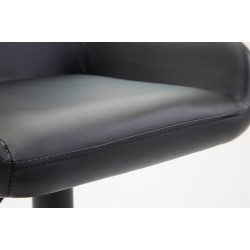 Juego de 2 taburetes de bar Braga en piel sintética negra