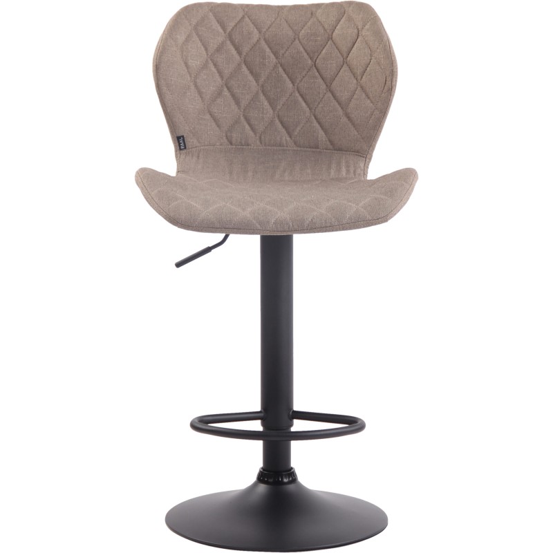 Taburete de bar de tela de corcho negro topo