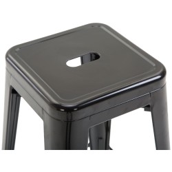 Juego de 2 taburetes de bar negros Joshua V2