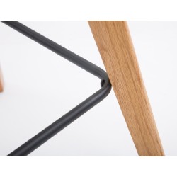 Juego de 2 taburetes de bar Metz en tejido verde natura