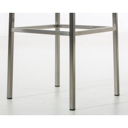 Juego de 2 taburetes de bar Montreal 85 en tela de acero inoxidable azul