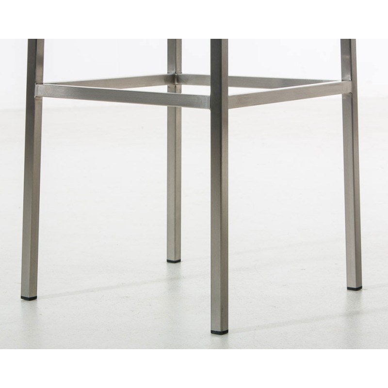 Juego de 2 taburetes de bar Montreal 85 en tela de acero inoxidable azul