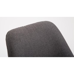 Juego de 2 taburetes de bar Metz en tejido Natura gris oscuro