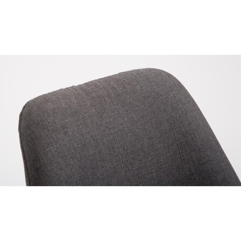 Juego de 2 taburetes de bar Metz en tejido Natura gris oscuro