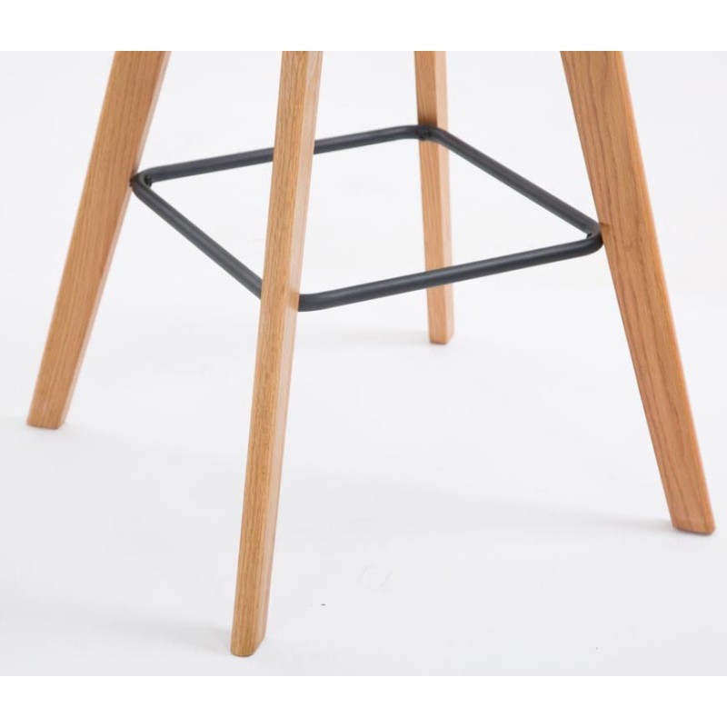 Juego de 2 taburetes de bar Metz en tejido Natura gris oscuro