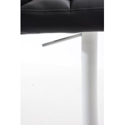 Juego de 2 taburetes de bar Damaso en piel sintética blanca y negra Juego de 2 taburetes de bar Damaso en piel sintética blanca y negra