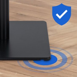 Juego de 2 taburetes de bar de tela Damaso en negro y gris titanio