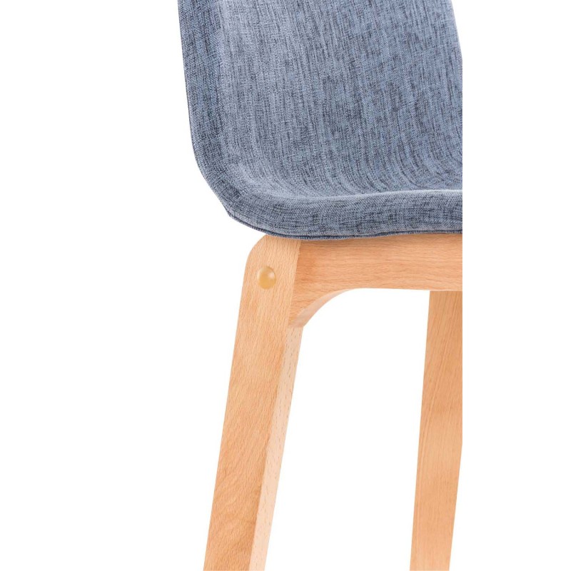 Juego de 2 taburetes de bar Hoover en tejido Natura azul