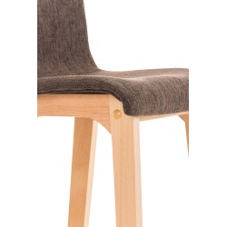 Juego de 2 taburetes de bar Hoover en tejido Natura marrón