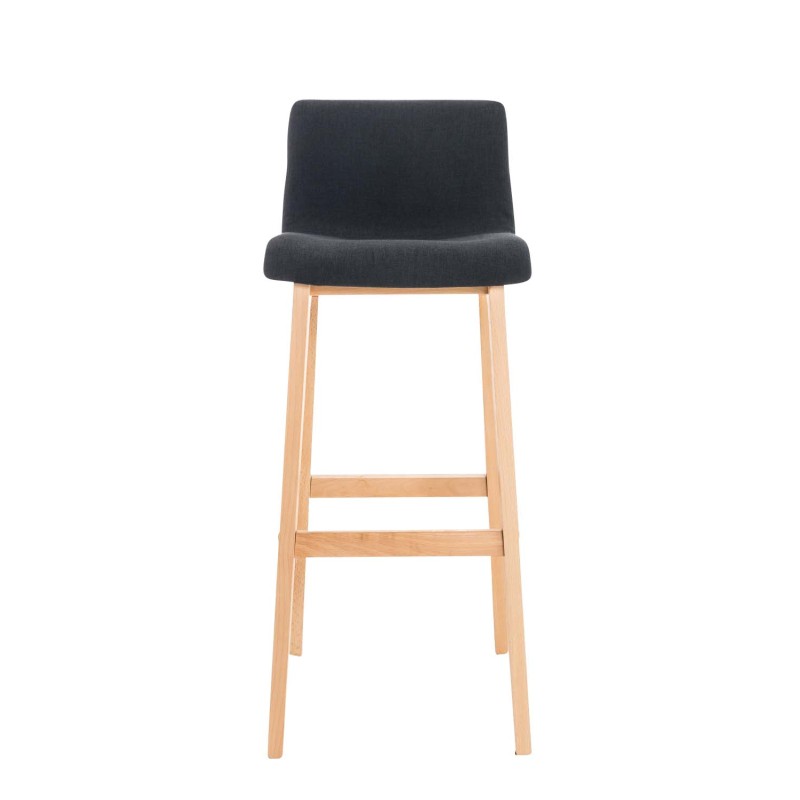 Juego de 2 taburetes de bar Hoover en tejido Natura negro