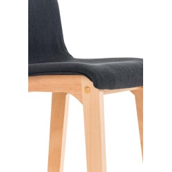 Juego de 2 taburetes de bar Hoover en tejido Natura negro