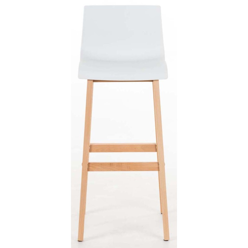 Juego de 2 taburetes de bar Hoover Natura blancos