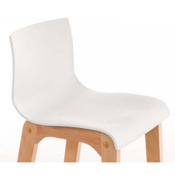Juego de 2 taburetes de bar Hoover Natura blancos
