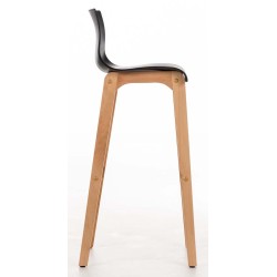 Juego de 2 taburetes de bar Hoover Natura negros