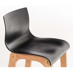 Juego de 2 taburetes de bar Hoover Natura negros