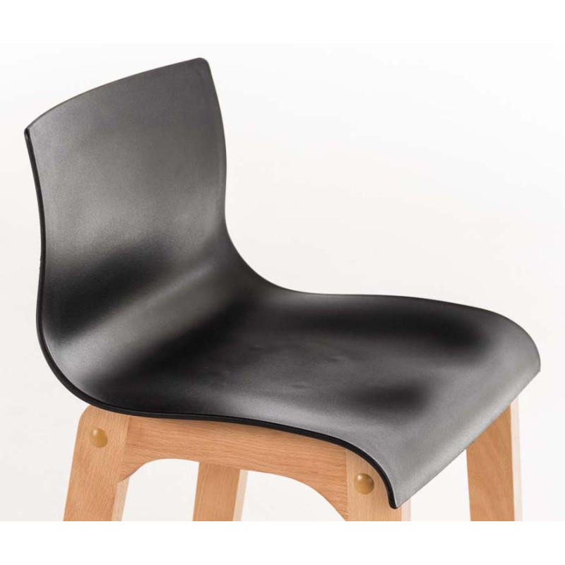 Juego de 2 taburetes de bar Hoover Natura negros