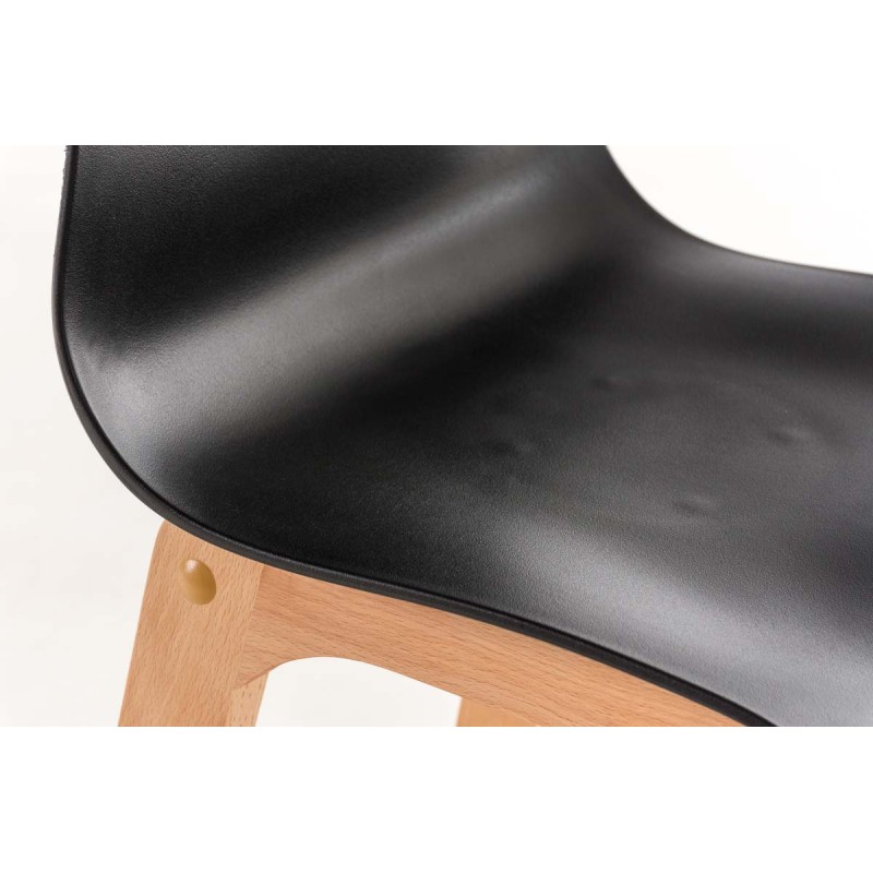 Juego de 2 taburetes de bar Hoover Natura negros