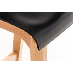 Juego de 2 taburetes de bar Hoover Natura negros