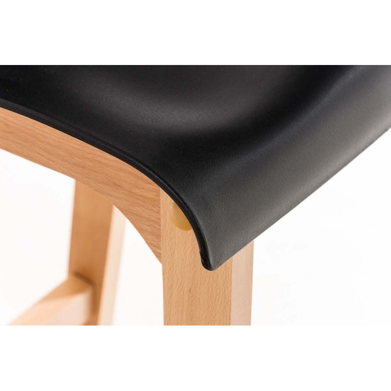 Juego de 2 taburetes de bar Hoover Natura negros