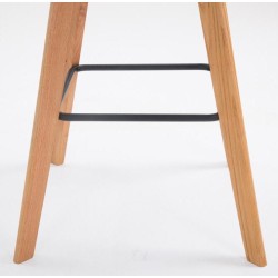 Juego de 2 taburetes de bar Metz en polipiel natural negra