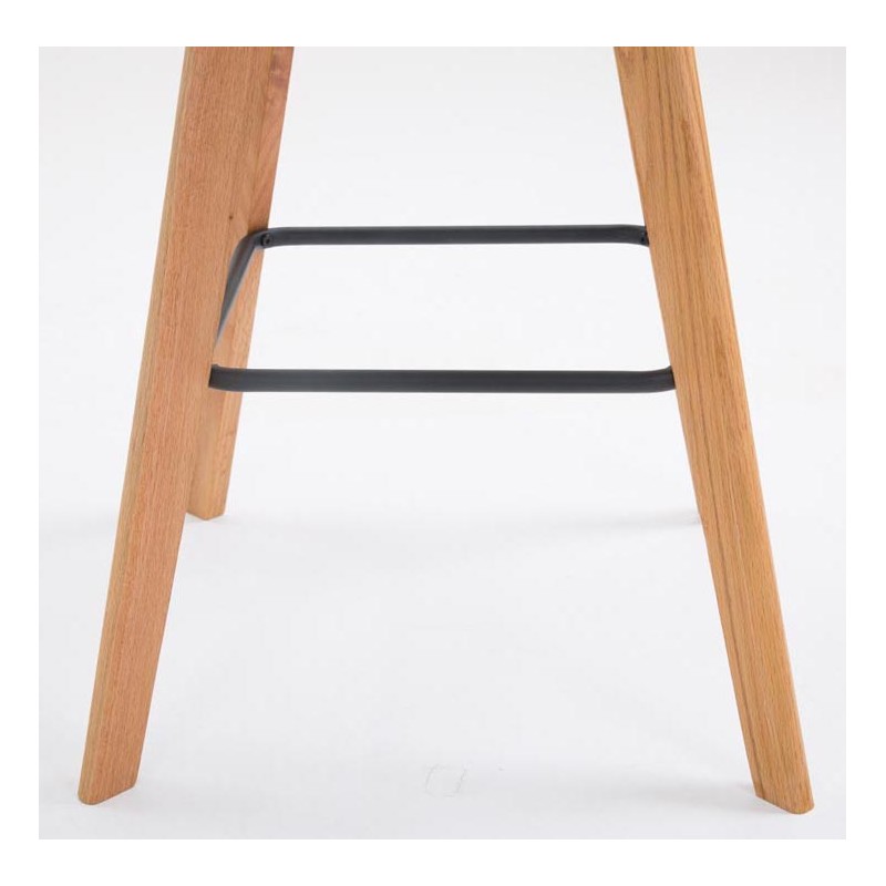 Juego de 2 taburetes de bar Metz en polipiel natural negra