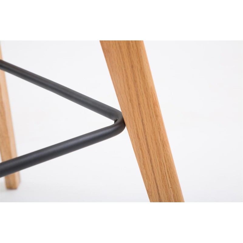 Juego de 2 taburetes de bar Metz en polipiel natural negra