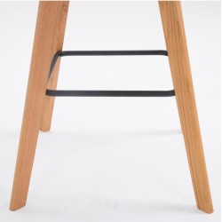 Juego de 2 taburetes de bar Metz en polipiel natural blanca