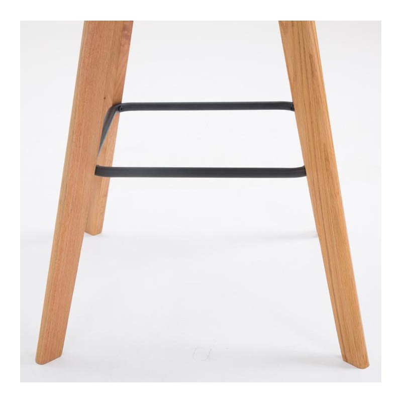 Juego de 2 taburetes de bar Metz en polipiel natural blanca