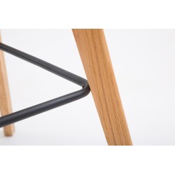 Juego de 2 taburetes de bar Metz en piel sintética gris natural