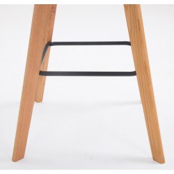 Juego de 2 taburetes de bar Metz de plástico, color negro natura