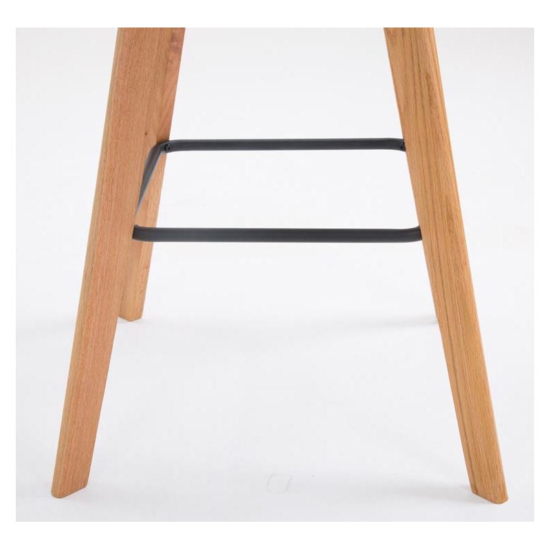 Juego de 2 taburetes de bar Metz de plástico, color negro natura