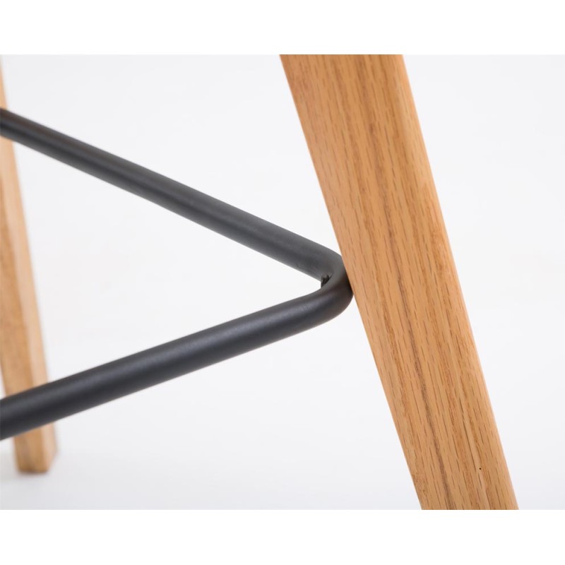 Juego de 2 taburetes de bar de plástico Metz, color naranja Natura