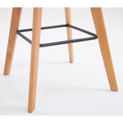 Juego de 2 taburetes de bar Metz, plástico verde, Natura