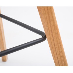 Juego de 2 taburetes de bar Metz, plástico verde, Natura