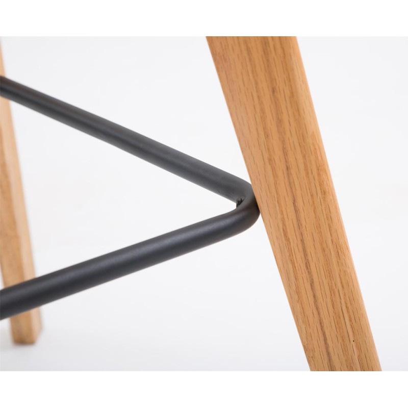 Juego de 2 taburetes de bar Metz, plástico verde, Natura