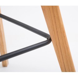 Juego de 2 taburetes de bar Metz de plástico, blanco natura