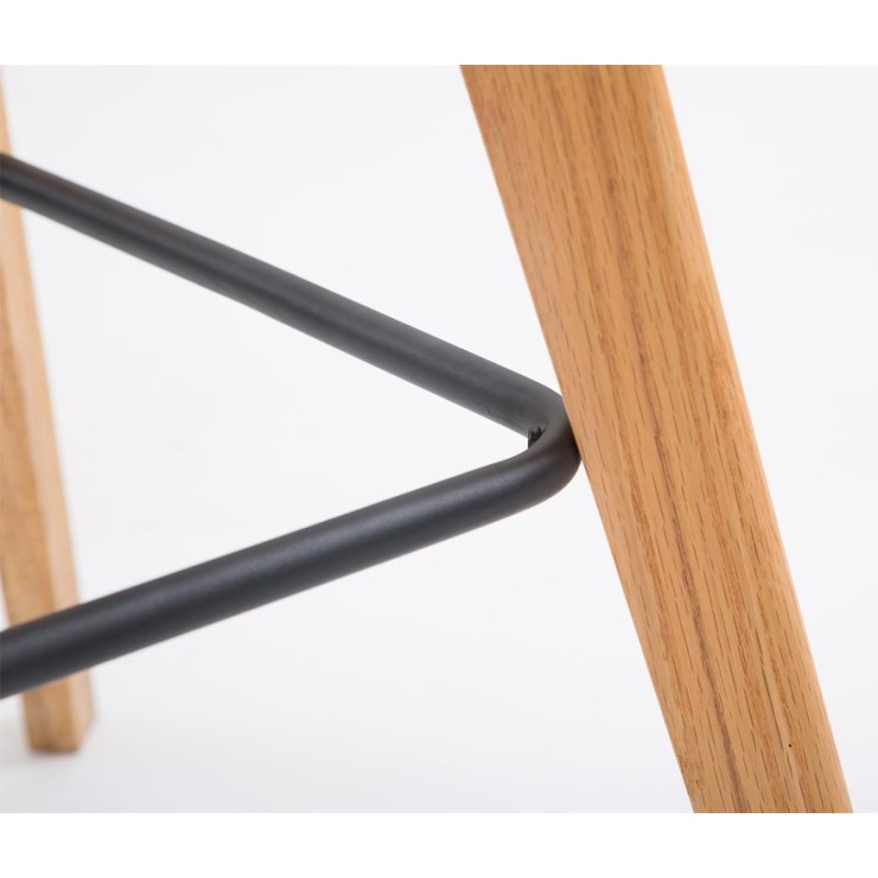 Juego de 2 taburetes de bar Metz de plástico, blanco natura