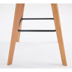 Juego de 2 taburetes de bar Metz de plástico, blanco natura