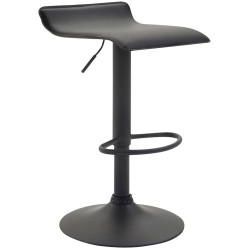 Taburete de bar Dyn V2 en piel sintética negra