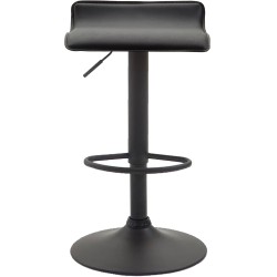 Taburete de bar Dyn V2 en piel sintética negra