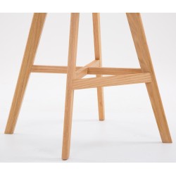 Juego de 2 taburetes de bar Cannes de piel sintética gris natural