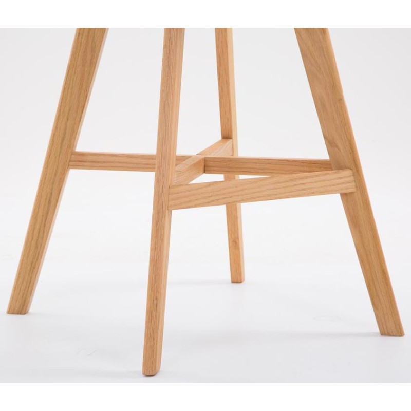 Juego de 2 taburetes de bar Cannes en símil piel color crema natura