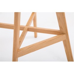 Juego de 2 taburetes de bar Cannes de plástico, blanco natura