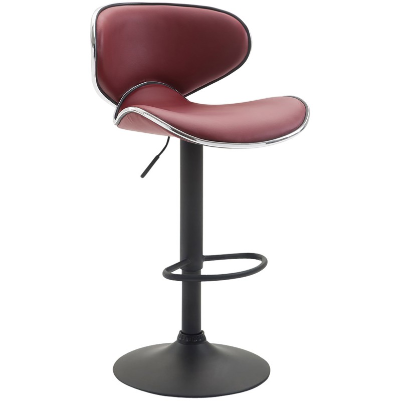 Taburete de bar Las Vegas V2 negro burdeos