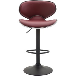 Taburete de bar Las Vegas V2 negro burdeos