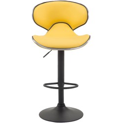 Taburete de bar Las Vegas V2 negro y amarillo