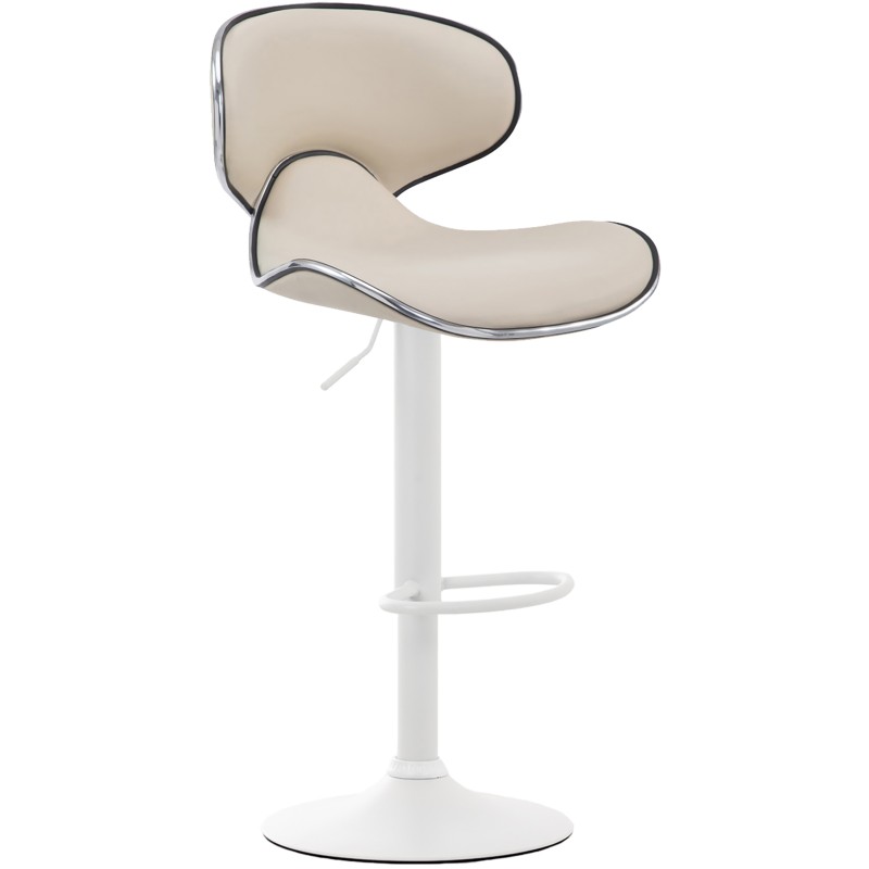 Taburete de bar Las Vegas V2 color blanco crema